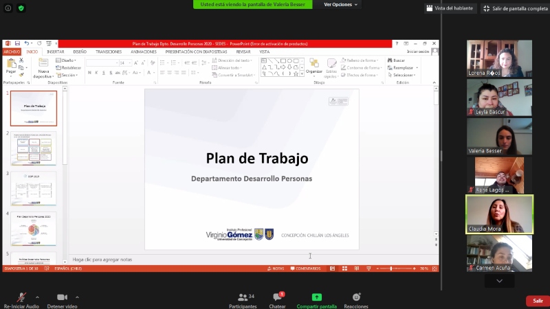 Colaboradores de Los Ángeles conocieron el Plan de trabajo del Departamento de Desarrollo de Personas