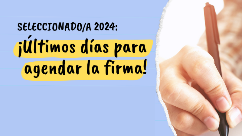 Seleccionados 2024 del CAE tienen plazo hasta el 4 de septiembre para agendar la firma