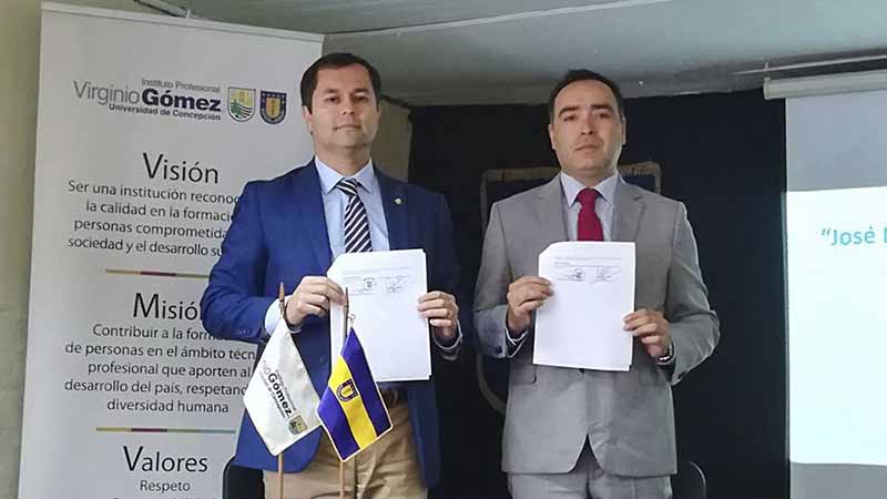 Instituto Virginio Gómez firma convenio con Liceo José Manuel Balmaceda