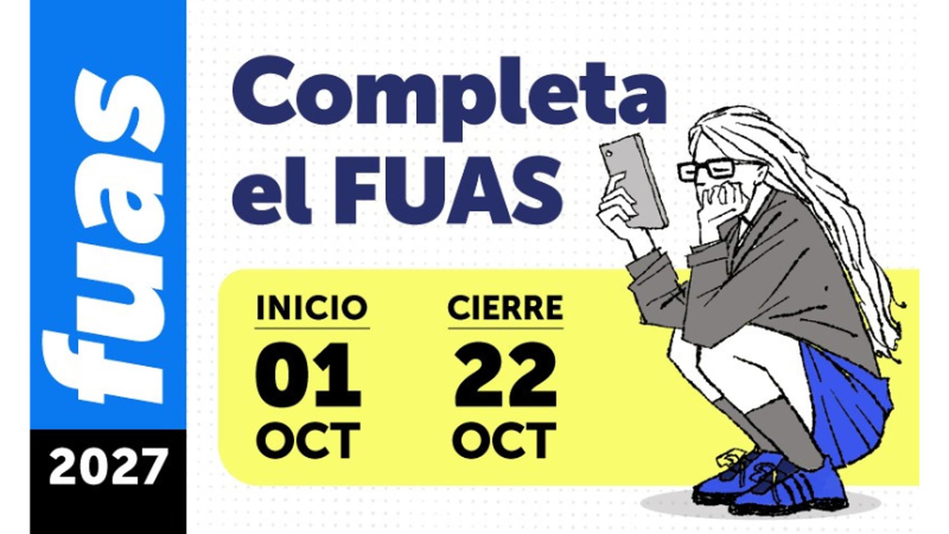 FUAS 2026: Estudiantes podrán postular a beneficios estudiantiles hasta el 22 de octubre