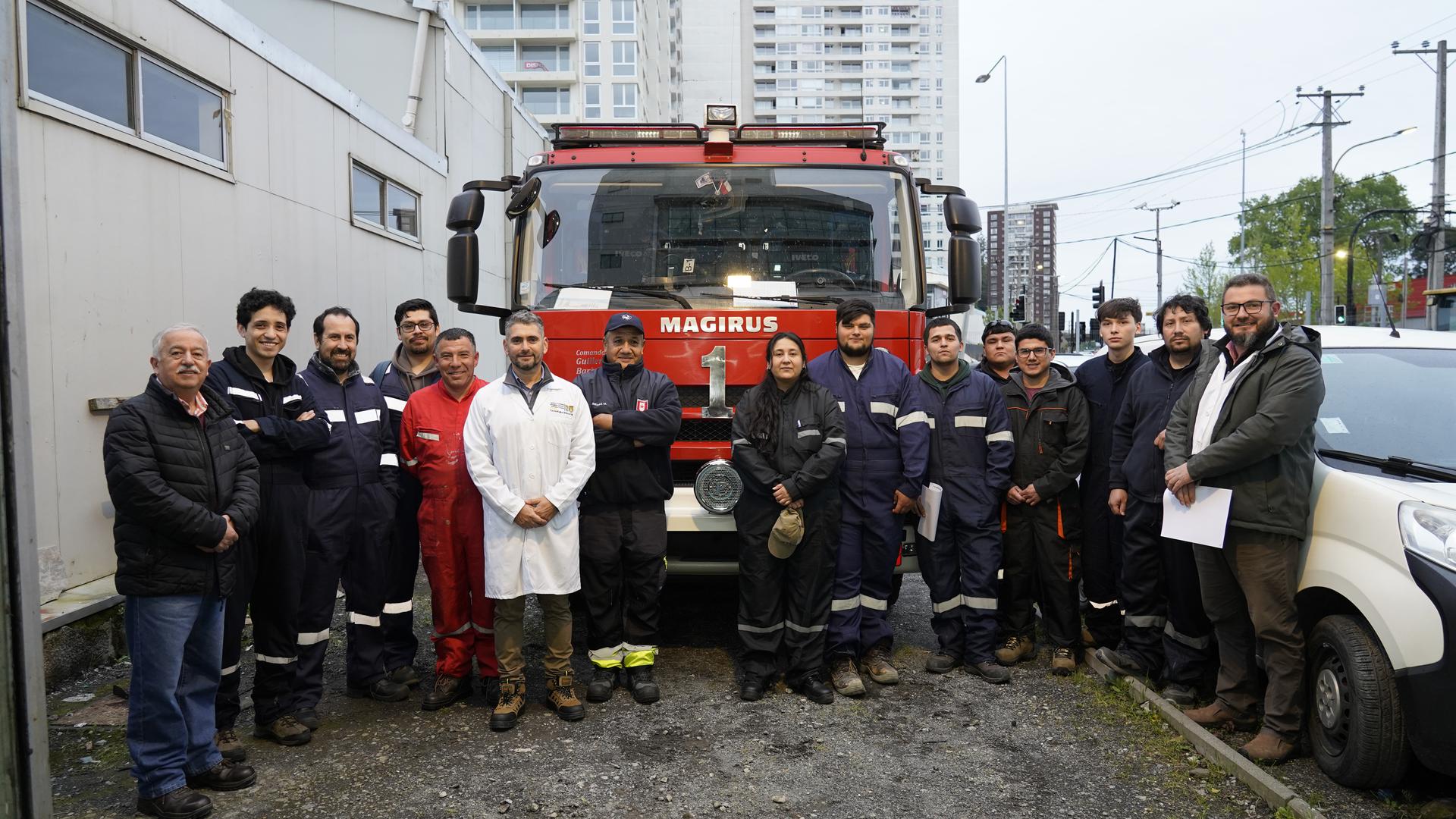 IPVG y Bomberos de Concepción fortalecen la colaboración a través de inspecciones técnicas a carros bomba