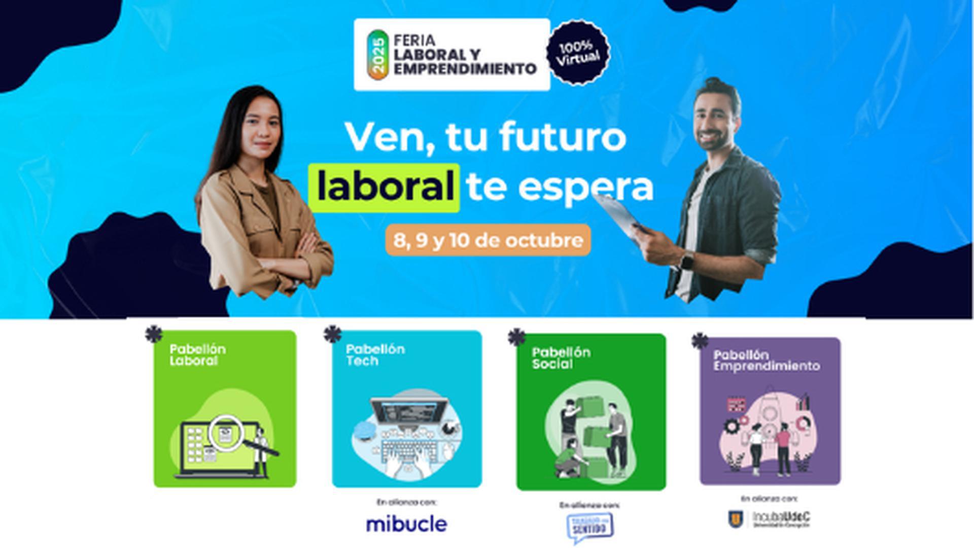 Feria Laboral y de Emprendimiento 2025 reunió a empresas, instituciones y futuros profesionales en un encuentro 100% online y gratuito 